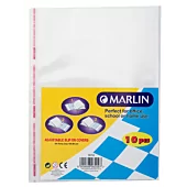 Marlin A4 Slipon Plastic Book Covers 120micron ( Pack of 10 ), Retail Packaging, No Warranty