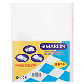 Marlin A4 Slipon Book Covers 120micron ( Pack of 5 ), Retail Packaging, No Warranty