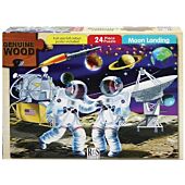 RGS 24 Piece A4 Wooden Puzzle Moon Landing - Interlocking Pieces 210 x 297mm, Each Puzzle Contains A Full Size Poster, Retail Packaging, No Warranty