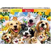 RGS 36 Piece A4 Wooden Puzzle Happy Pets-Interlocking Pieces 210 x 297mm, Each Puzzle Contains A Full Size Poster, Retail Packaging, No Warranty