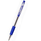 Foska Ballpoint Pen Push Type Retractable Single Blue- 1.0mm Point , 140mm Length , Soft Rubber Grip , Sold As Single Unit , Colour Blue, Retail Packaging, No Warranty