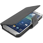 Promate Zimba-S4 Premium Book-Style Flip Leather Case with Card Insert for Samsung Galaxy S4-Greyck Retail Box 1 Year Warranty