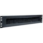 Intellinet 19" Cable Entry Panel (712774)- 2U, with Brush Insert, Black, Retail Box, 2 year Limited Warranty