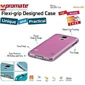 Promate Akton S5 Multi-colored flexi-grip designed Protective Shell Case for Samsung Galaxy S5 Colour:Pink, Retail Box , 1 Year Warranty