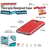 Promate Akton S5 Multi-colored flexi-grip designed Protective Shell Case for Samsung Galaxy S5 Colour:Red, Retail Box , 1 Year Warranty