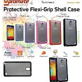 Promate Amos N3 Protective flexi-grip designed shell case for Samsung Note 3 Colour:Black, Retail Box , 1 Year Warranty