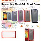 Promate Amos N3 Protective flexi-grip designed shell case for Samsung Note 3 Colour:Red, Retail Box , 1 Year Warranty