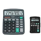 Sentry Twin Pack Home and Office Calculators - 12 Digit Desk Top Calculator and 8 Digit Pocket Calculator