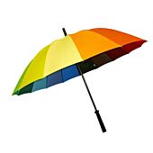 Casey Handheld Large Multicolour Umbrella-16-Panel Design, Polyester Fabric , Metal Frame , PVC Handle, 98cm Diameter , 76cm Length Of Umbrella When Closed, Auto Open Metal Frame- Ideal For Sun And Rain Protection, Retail Box No Warranty