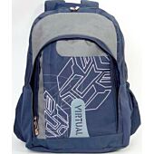 Macaroni Scolaro Universal Student Backpack-Lightweight ,Padded Back and shoulder straps ,Triple Main Plus One Side zippered compartments ,Top Grip Handle,Waterproof Material-Two ToneBlue and Grey, Retail Box, 1 year Limited Warranty 