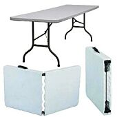 UniQue Folding Rectangle Table - SL-Z182-25 - Lightweight, Sturdy steel frame, Compact fold for easy storing, Handle for easy carrying, Quick and easy to set-up and break down