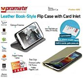 Promate Folio S5 Bookcover with inside card pocket Colour: Gold, Retail Box , 1 Year Warranty