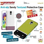 Promate Gritty S5 Anti-slip sandy textured protective case for Samsung Galaxy S5 Colour:White, Retail Box , 1 Year Warranty