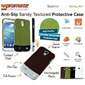 Promate Gritty.S4-Anti-slip sandy textured protective case-Green, Retail Box, 1 Year Warranty