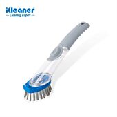 Kleaner Multi Purpose Kitchen Dish washing Scrubbing brush with Plastic soap dispensing handle Retail Box No warranty