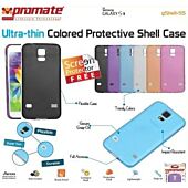 Promate Gshell S5 Ultra-thin Colored Protective Shell Case for Samsung Galaxy S5 Colour:Black , Retail Box , 1 Year Warranty