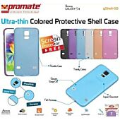 Promate Gshell S5 ,Ultra-thin Colored Protective Shell Case for Samsung Galaxy S5 Colour:Blue, Retail Box , 1 Year Warranty