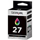 Lexmark 27 Cyan Magenta Yellow Colour Original Ink Cartridge, Retail Box , No Warranty 