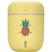 Casey Chamomile Pineapple Design Multifunctional Portable 200ml USB Humidifier Air Purifier Mist Maker with LED light For Home Office and Car-Yellow Retail Box No warranty