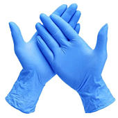 Casey Medtex Powder Free Blue Nitrile Disposable Gloves Medium Box of 100