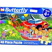 Butterfly 48 Piece A4 Wooden Puzzle Table Mountain-Interlocking Pieces 210 x 297mm, Each Puzzle Contains A Full Size Poster, Retail Packaging, No Warranty