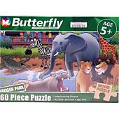 Butterfly 60 Piece A4 Wooden Puzzle At The Kruger Park- Interlocking Pieces 210 x 297mm, Each Puzzle Contains A Full Size Poster, Retail Packaging, No Warranty
