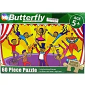 Butterfly 60 Piece A4 Wooden Puzzle At The Circus -Interlocking Pieces 210 x 297mm, Each Puzzle Contains A Full Size Poster, Retail Packaging, No Warranty
