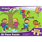 Butterfly 36 Piece A4 Wooden Puzzle Winter- Interlocking Pieces 210 x 297mm, Each Puzzle Contains A Full Size Poster, Retail Packaging, No Warranty