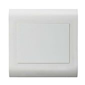 Lesco Pipelli Blank Square Cover Plate- Height: 100mm , Width: 100mm ,Material: Polycarbonate, Colour White, Sold as a Single unit, 3 Months Warranty