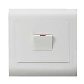 Lesco Pipelli 2 Pole Flush Isolator Switch with Square Flush Cover and Hidden Indicator Light- Amperage: 50A ,Height: 100mm , Width: 100mm ,Material: Polycarbonate, Colour White, Sold as a Single unit, 3 Months Warranty