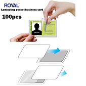Royal Laminating Pocket Business Card (100pcs), Retail Packaging, No Warranty