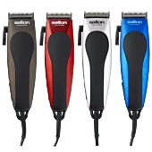 Salton SHC11 DeluxCut AC 8 piece Professional Hair Clipper kit Corded, 10-12w Motor , Adjustable blade-cutting level , Ergonomically designed, Hanging Loop