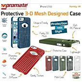 Promate Spidy.i5 Mesh Designed Promate Protective Case for iPhone 5/5S, Black, Retail Box, 1 Year Warranty