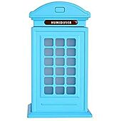 Casey Telephone Booth Shaped Multifunctional Portable 300ml USB Humidifier Air Purifier Mist Maker with LED light For Home Office and Car-Blue Retail Box No warranty