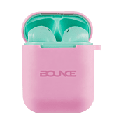 Bounce Buds Series True Wireless Earphones with Silicone Accessories - Green and Pink