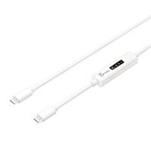 J5create JUCP14 USB-C? Dynamic Power Meter Charging Cable White
