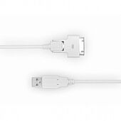 Cooler Master Universal Sync Charge Cable - White (with micro usb & apple 2in1 connector - 30cm)