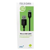 Pqi U-cable 120 Black 120cm miCroUSB sync+charge Cable