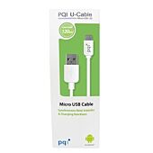 Pqi U-cable 120 White 120cm miCroUSB sync+charge Cable