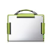 Choiix - Ergonomic Metal Sleeve for Heat Dissipation & Screen Protection - Silver & Green