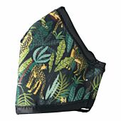 Clinic Gear Anti-Microbial Printed Mask Ladies Jungle - Navy