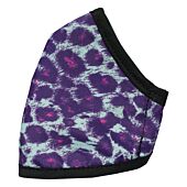 Clinic Gear Anti-Microbial Printed Mask Ladies Leopard Print - Turq and Purple