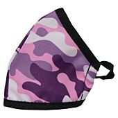 Clinic Gear Anti-Microbial Printed Mask Girls Cammo - Pink and Purple