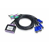 Aten 4-Port PS2 VGA Cable-Built-in KVM with Audio support