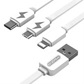 Ezra 3 in 1 Charging data Cable with Ligtning Micro USB and Type-C