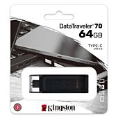 Kingston Datatraveler 70 Black USB3 type-C 64Gb Flash Drive