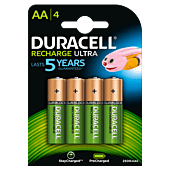 Duracell Rechargable AA Blister Pack 4