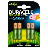 Duracell Rechargable AAA Blister Pack 4