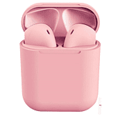 Geeko Siamese True Bluetooth Wireless Earbuds With Charging Dock And Microphone Pink