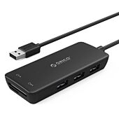 Orico 3 Port USB2.0 Hub With TF and SD Card Reader Black